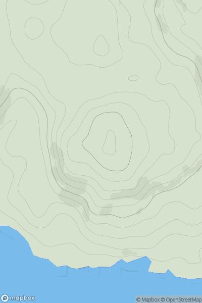 Thumbnail image for A' Chrannag [Mull and Nearby Islands] showing contour plot for surrounding peak